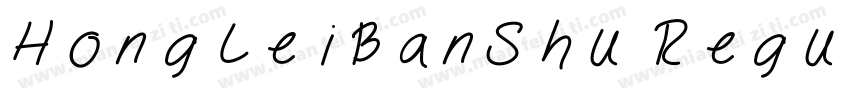 HongLeiBanShu Regular字体转换